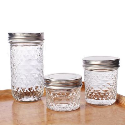 650ml Glass Kitchen Canisters Clear Glass Jars for Coffee Bean Cookies Spices Dry Food