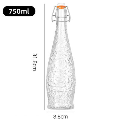 750ML Leak Proof Small Glass Bottles Dishwasher Safe Reusable Eco Friendly Storage Solution