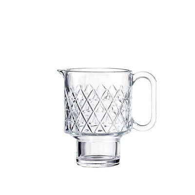 600 ML Clear Embossed Designed Glass Cups Bourbon Glasses Non Toxic Stylish Design