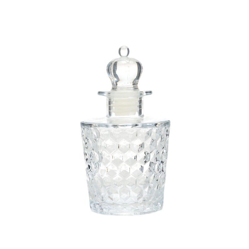 OEM Reed Diffuser Glass Bottles Embossed Clear Glass perfume Bottles