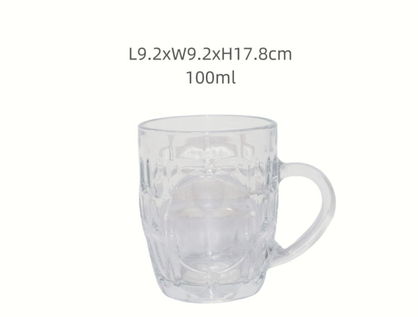 255ml Hoshine Joy Clear Embossed Designed Glass Cups for Daily Use