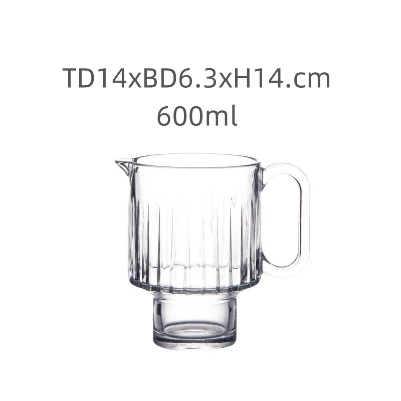 600ML Hoshine Joy Clear Reusable Glass Cups Daily Use Tumblers