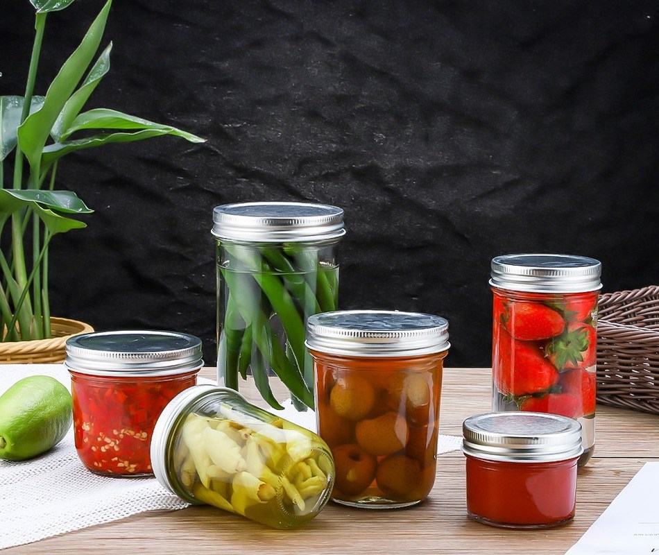 Clear Glass Jars With Free Custom Printed Label Design Glass Bottles Jars Containers