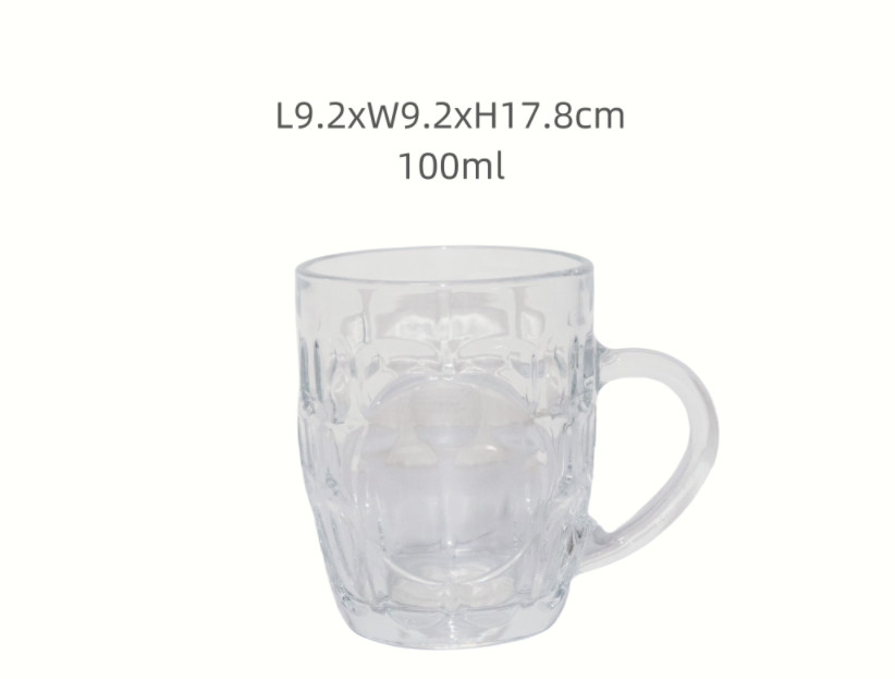 255ml Hoshine Joy Clear Embossed Designed Glass Cups for Daily Use