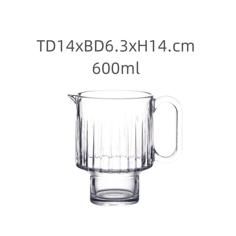 600ML Hoshine Joy Clear Reusable Glass Cups Daily Use Tumblers